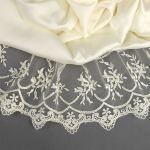 Кружево на сетке 125 мм / 13.71 метра (жесткая сетка), Exclusive TBY 2L476A, цв.W1515 молочный, Kruzhevo