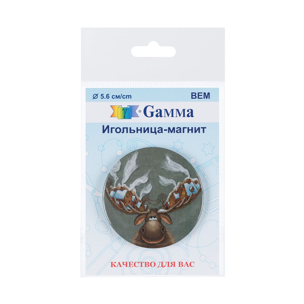 Игольница магнитная 5.6 см, №12 Лось, Gamma BEM