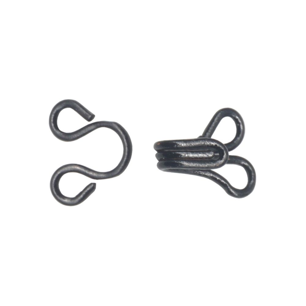 Крючки пришивные 15х8 мм, №2, 24 шт, оксид 0305-4001