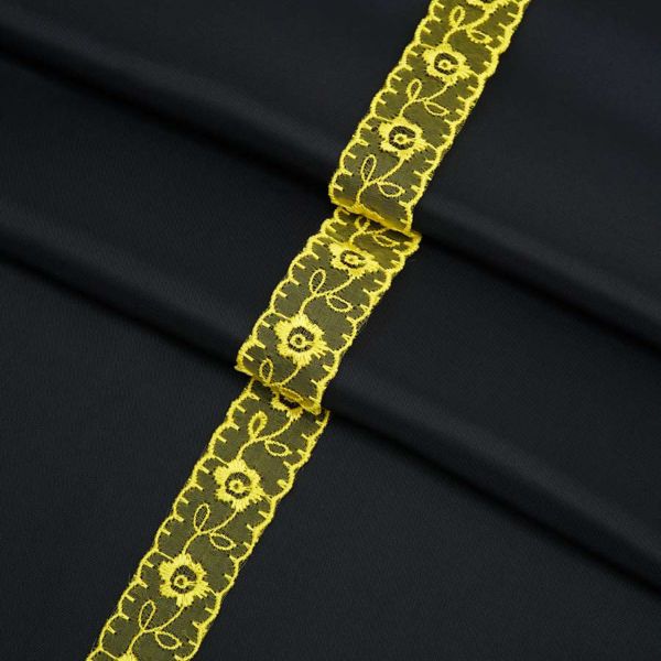 Кружево капроновое 22 мм / 13.71м 0574-1003, цв.A517 желтый