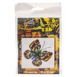 Набор для вышивания нитками РС Студия, Бабочка зеленая 11х11 см