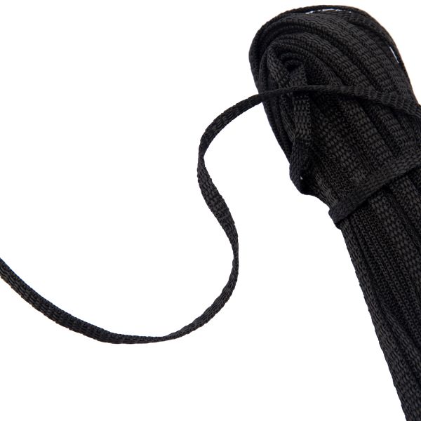 Стропа (ременная лента) 5 мм / 25 метров, толщ. 1.25 мм, [5.6 г/пог.м], 100% п/п, рис.9688, черный, Gamma С3857Г17