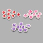 Цветочек-розочка из фоамирана 38 мм, микс №1, 3 цвета, 24 шт