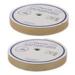 Лента контактная липучка (велкро) пришивная 30 мм / 25 метров, 107 коричневый, Gamma LG-30, ПАРА (крючок+петля), качество "B"