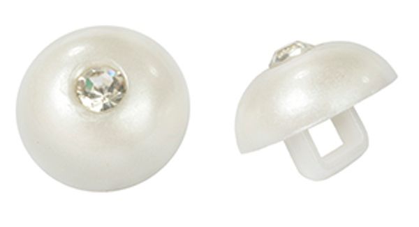 Пуговицы на ножке пластик QYA06 цв.белый 18L-11мм, 50 шт