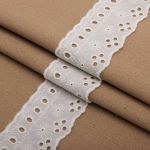 Кружево шитьё 55 мм / 13.7 метров, хлопок, (белый), 3AR2351