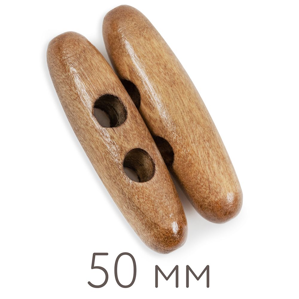 Пуговицы деревянные 50 мм, 24 шт, дерево, №287 т.бежевый, Blitz DRN 0120