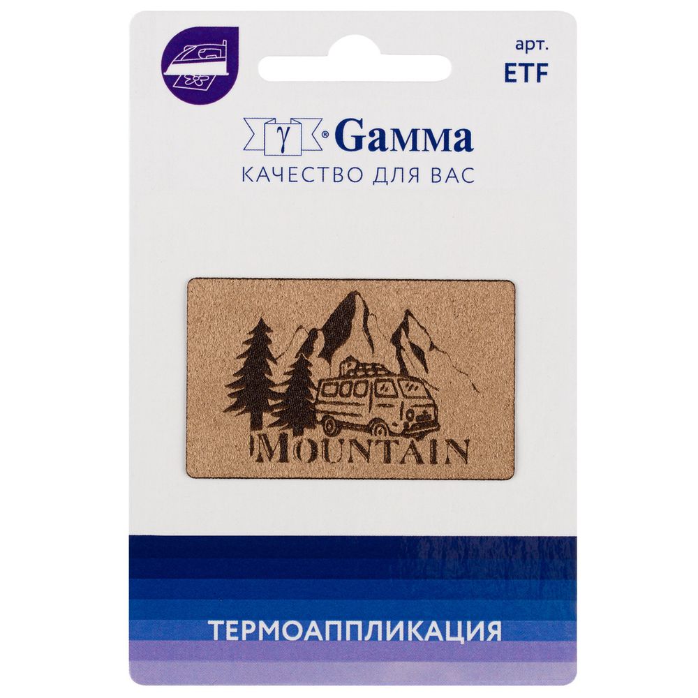 Термоаппликация №01, 1 шт, 01-027 MOUNTAIN 5.1х3.1 см, Gamma ETF