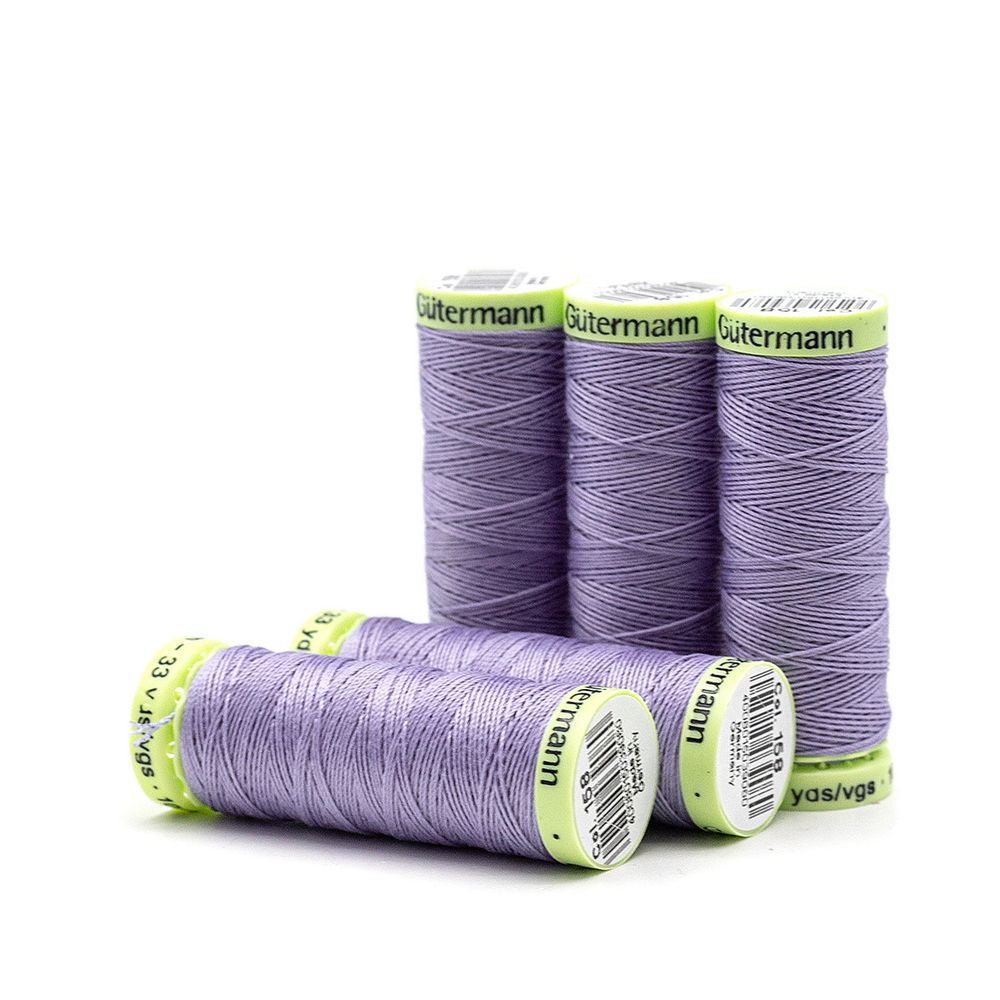 Нитки отделочные Gutermann Top Stitch, 30м, 158 св.сиреневый, 5 катушек