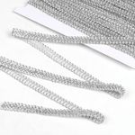 Тесьма отделочная 10 мм, 900 цв.серебро уп.13.71м