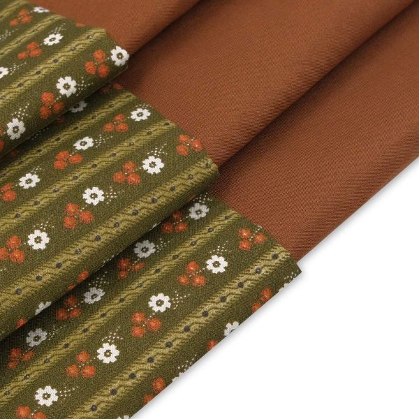 Набор 1311 тканей п/э для рукоделия 2 шт.-50х70см+-2см (1311-6/1057-18 бол.корич.), 28973