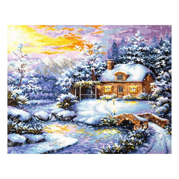 Набор для вышивания нитками Чудесная игла, Зимняя сказка, 40х32 см