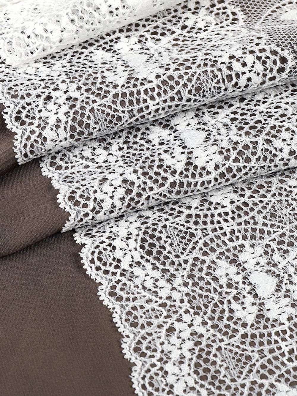 Кружево бельевое эластичное 185 мм / 2.7 м, 6185, цв.004 белый, Kruzhevo