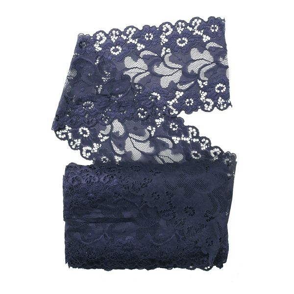 Кружево бельевое эластичное 150 мм / 13.72 м, цв. C147 т.синий