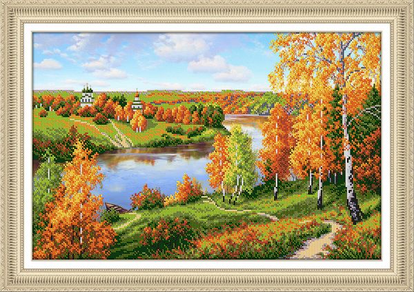 Набор для вышивания бисером Паутинка, Глубинка 45х30 см