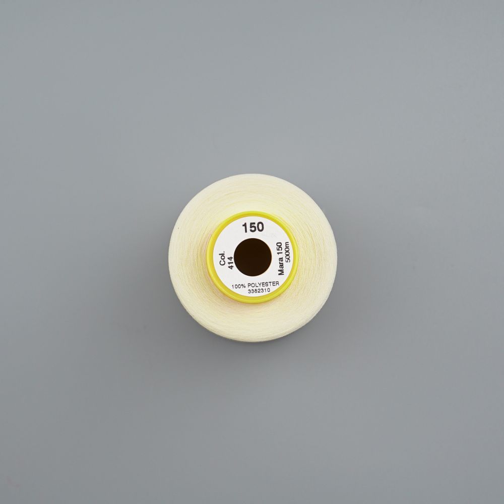 Нитка особо тонкая Gutermann Mara №150 (150/2), 5000 м, 713961, цв. 414 св.кремово-бежевый, 1 катушка