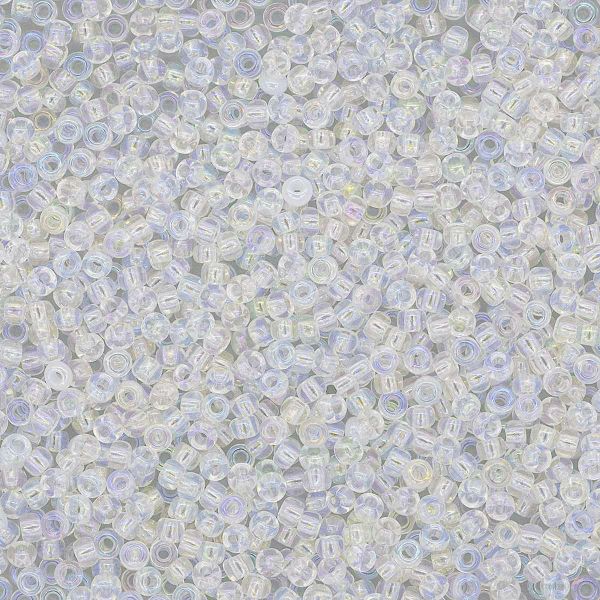 Бисер Preciosa 10/0 (2.3 мм), 500 г, прозрачный с радужным покрытием, круг.отв., (58205) 331-19001-10/0