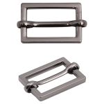 Рамка регулировочная металл литая с подвижной планкой 20 мм /25х17 мм, ⌀2.5 мм/, чер.никель, 4 шт