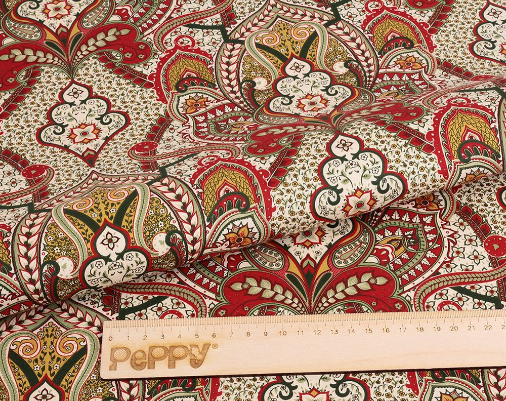 Ткань для пэчворка Peppy Тайны Марокко, рулон 112 см / 5 метров, ТМ-09 бежевый, Peppy