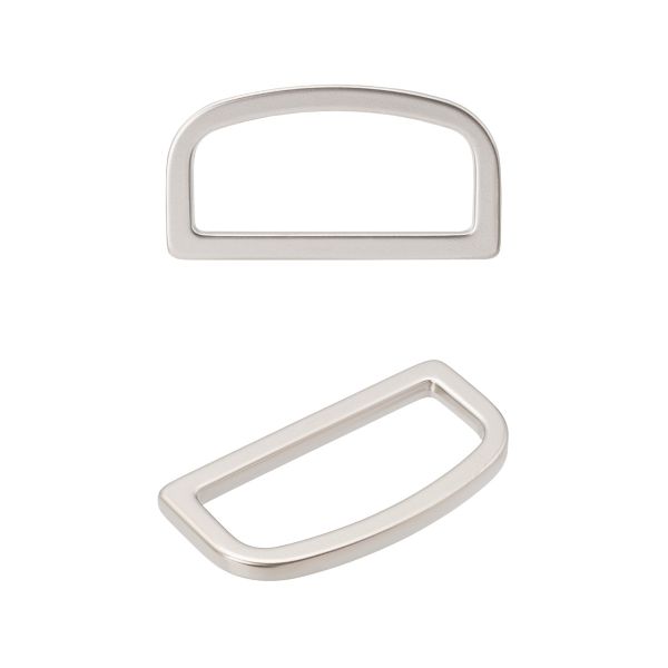 Полукольцо литое металл 25мм (30х16мм), никель, MB2345, 6 шт