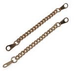 Вешалка-цепочка для одежды 100х5 мм, золото, 10 шт