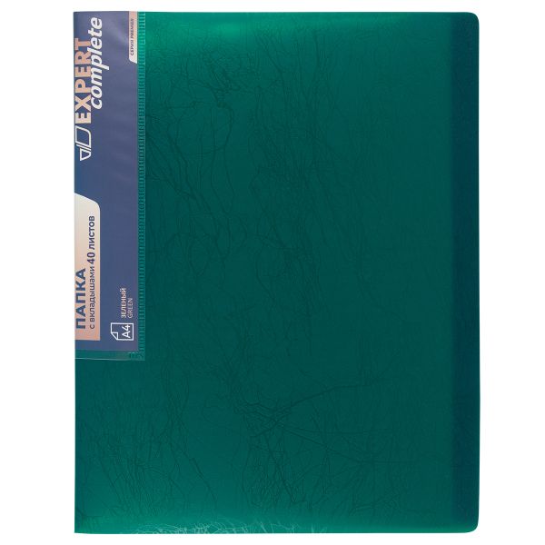Папка с вкладышами 40 л. A4 600 мкм 20 мм, волокно, 6 шт, зеленый new EC211730003, Expert Complete