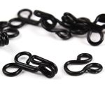 Крючки пришивные 11 мм, сталь, черные, 14 шт, Pony