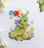 Набор для вышивания нитками МП Студия (Жар-птица), На цветущем лугу, 18х15 см