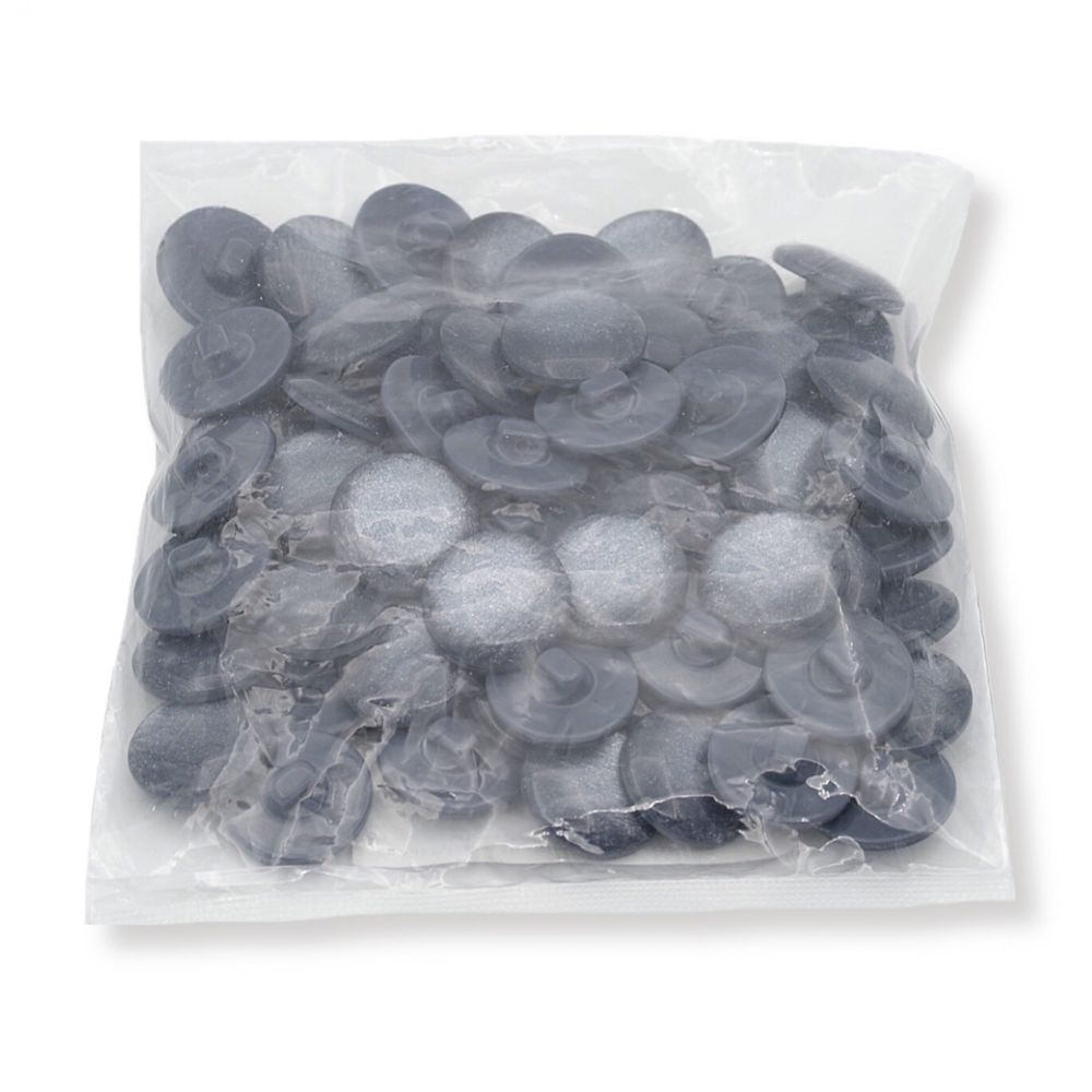 Пуговицы на ножке 32L (20мм), пластик (col.07 т.серый), 72 шт, CR P-45