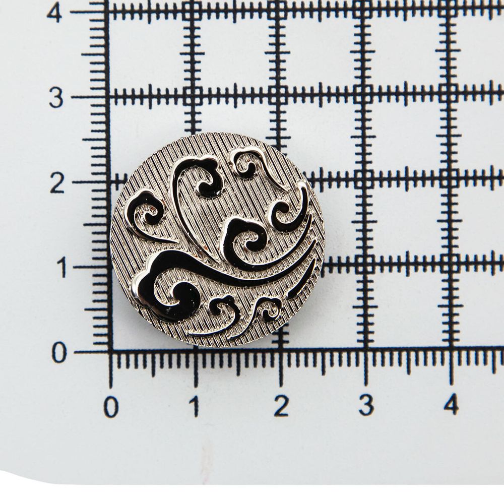 Часть кнопки Альфа (S-образная) ⌀25 мм (A-часть), 5/25 никель мет фигурный узор, 20 шт