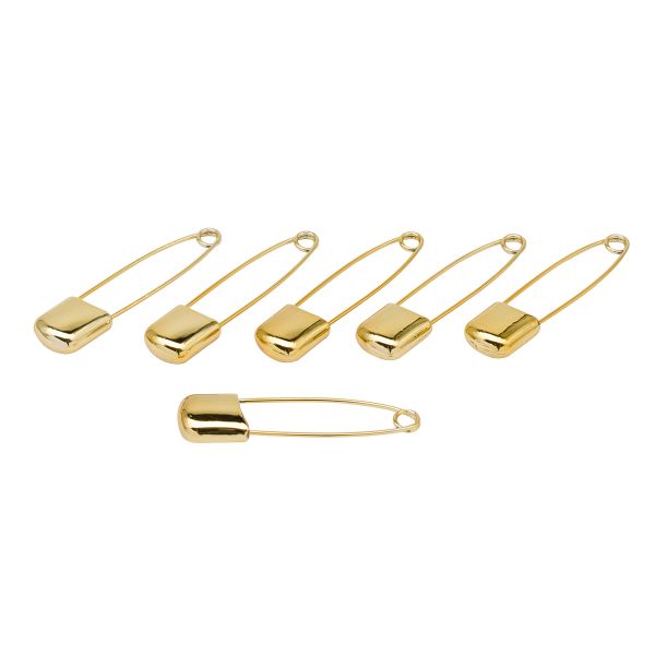 Булавки английские безопасные, 6 шт, цв.золото, MTW097-3