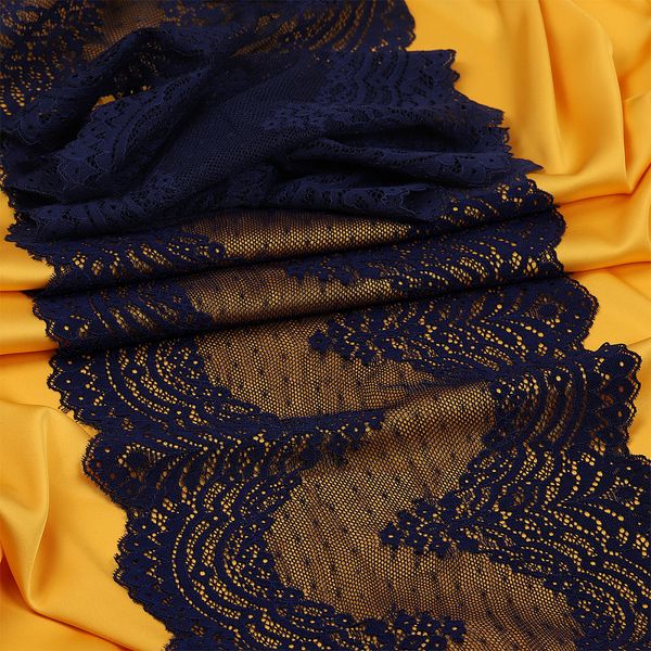 Кружево бельевое эластичное 230 мм / 3 м, 8036 цв.S919 т.синий, Kruzhevo