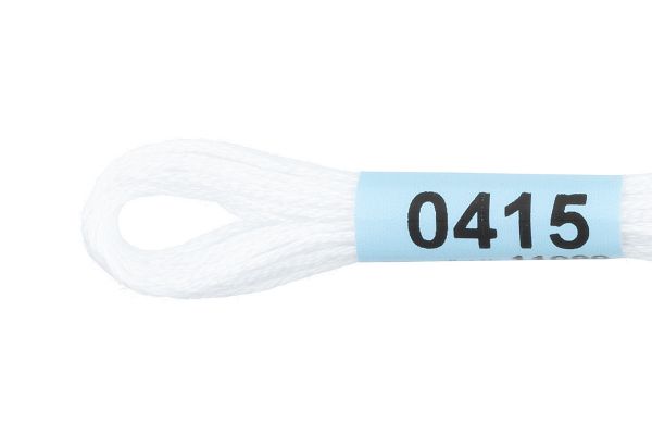 Мулине Gamma 100% хлопок, цв.0415 белый, 24 мотка по 8 метров