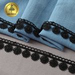 Кружево гипюр (плетёное) 20 мм / 13.71 метров, TBY.8GB0730, цв.черный