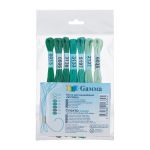 Мулине Gamma набор Спектр, цв.emerald, 7 мотков по 8 метров