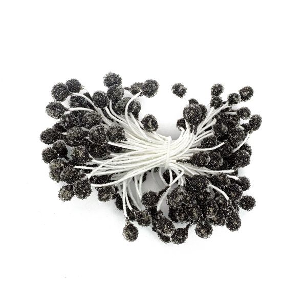 Тычинки для искусственных цветов 6см (черный), S090478