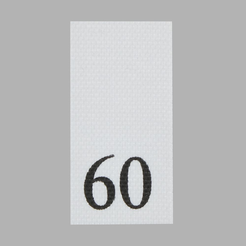 Этикетка-размерник, белый, 10х20 мм, 100 шт, 60