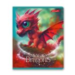 Тетрадь ученическая общая, выборочный лак, A5+ 48 л. на скобе 65 г/м², белизна 100%, 10 шт, клетка в термоусадочной пленке, 000750 Дракоша, Светоч 48ТЕТк-003