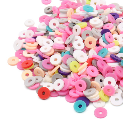 Бусины полимерная глина ⌀6 мм, плоские, 20г, Astra&Craft (B26 розовый микс)