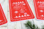 Набор для вышивания нитками МП Студия (Жар-птица), Новогодние узоры. Набор для сервировки приборов, 26х11 см