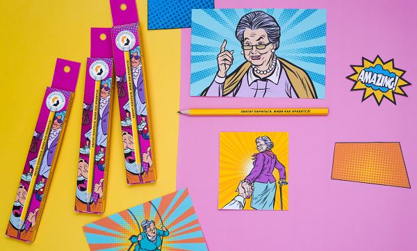 Карандаш чернографитный заточенный ТМ (HB) 16 шт, хватит париться, живи как нравится!, ВКФ SUV-030