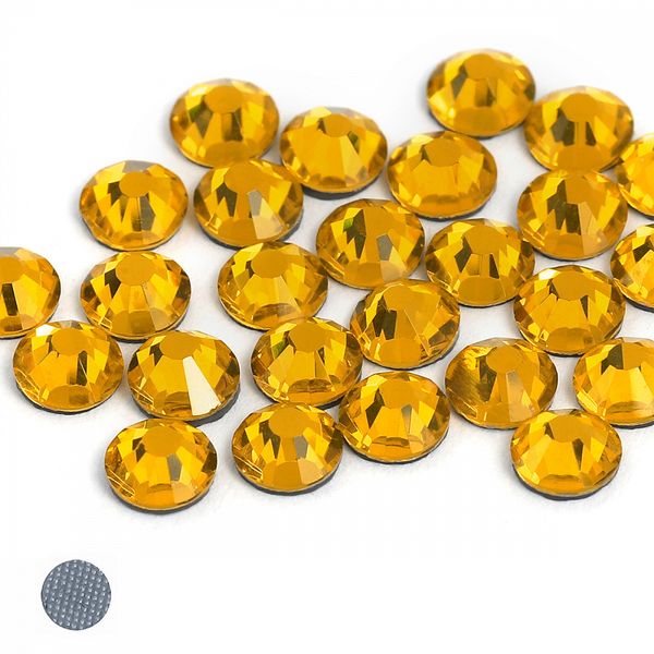 Стразы термоклеевые SS16 (3,8-4,0 мм) цв. Topaz уп.288 шт