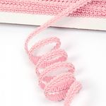 Тесьма Шанель плетеная 8 мм, 0384-0017 цв.43 розовый уп.9м