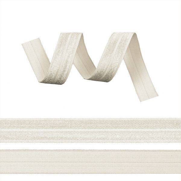 Резинка бельевая (окантовочная) блестящая 15.0 мм / 1000 метров, F102 сумрачно-белый