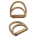 Полукольцо двойное металл внутр. 20 мм (внешн. 26х25 мм), 2 шт, бронза, MT-1852