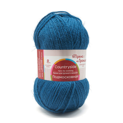 Пряжа Троицкая Подмосковная / уп.10 мот. по 100 г, 250 м, 14 морская волна