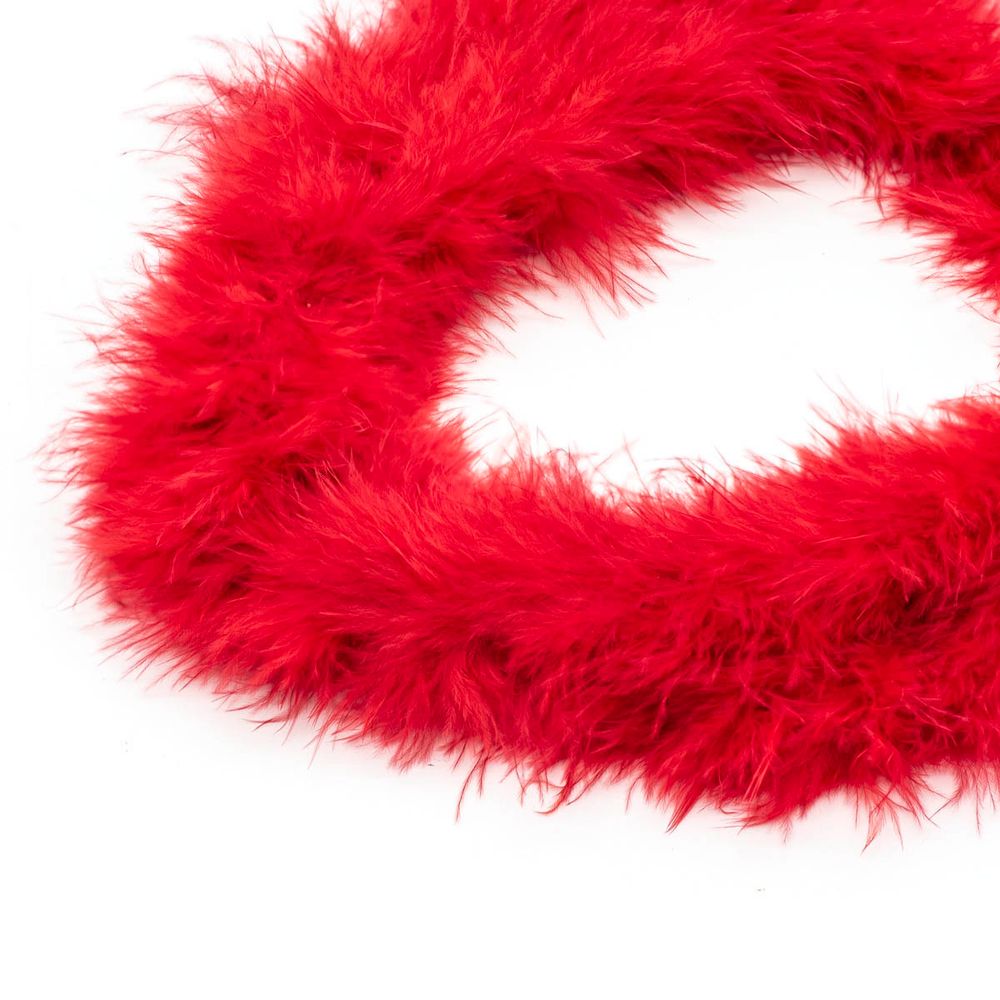 Боа из пуха 1.8 метра, 20 г, красный /TOS/