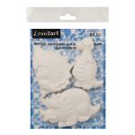 Заготовка гипсовая (набор) Динозаврики, 6х9 ±2 см, 3 шт, Love2art ВА-04