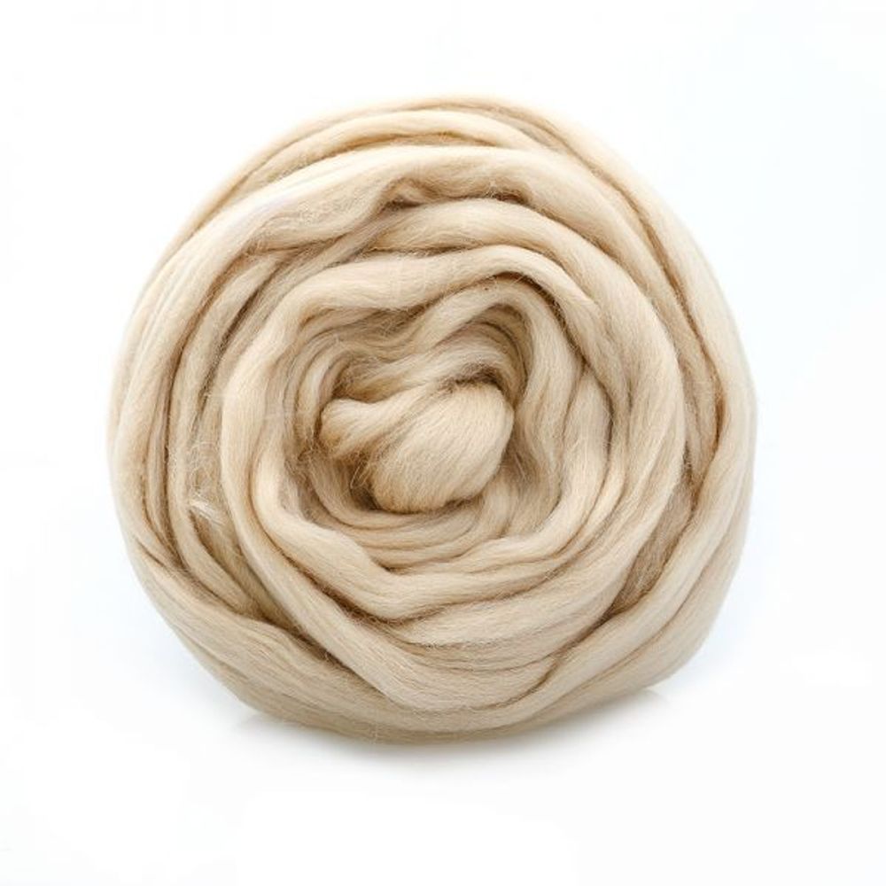 Шерсть для валяния Троицкая п/тонкая 1х100 г (до 29 мкр), 386 св.серый меланж