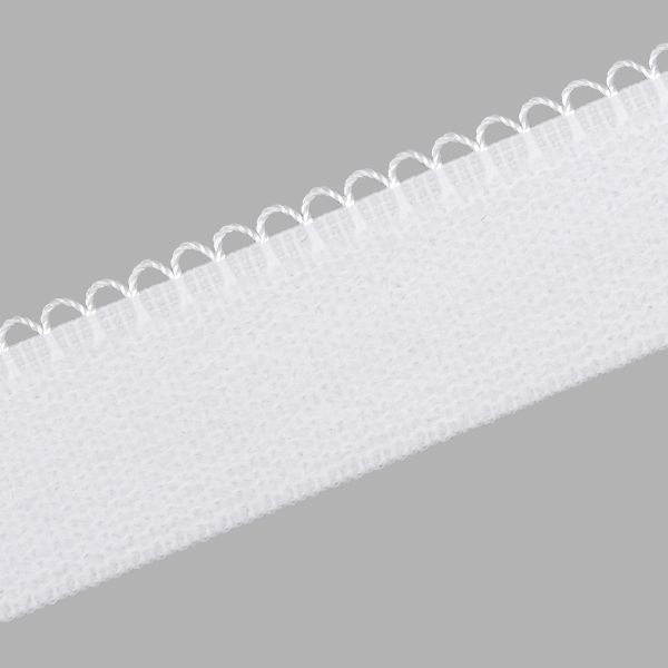 Резинка бельевая (отделочная) становая 20.0 мм / 50 метров, белый